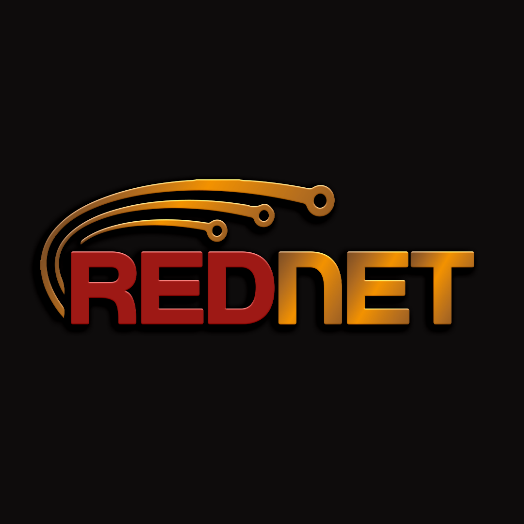 Logotipo REDNET — fundo escuro